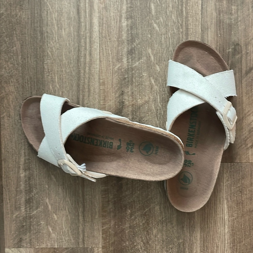 Women's BIRKENSTOCK Eggshell Siena Vegan Slide Sandal Size 36